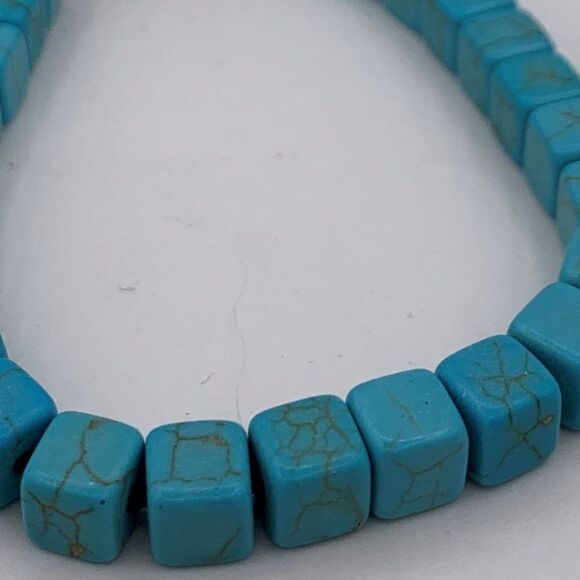 Real turquoise bracelet, adjustable cord, boho, beach, native, country, new - Picture 2 of 16